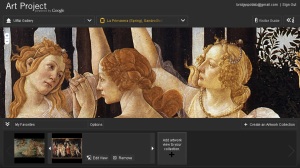 Close up of Botticelli's "La Primavera"